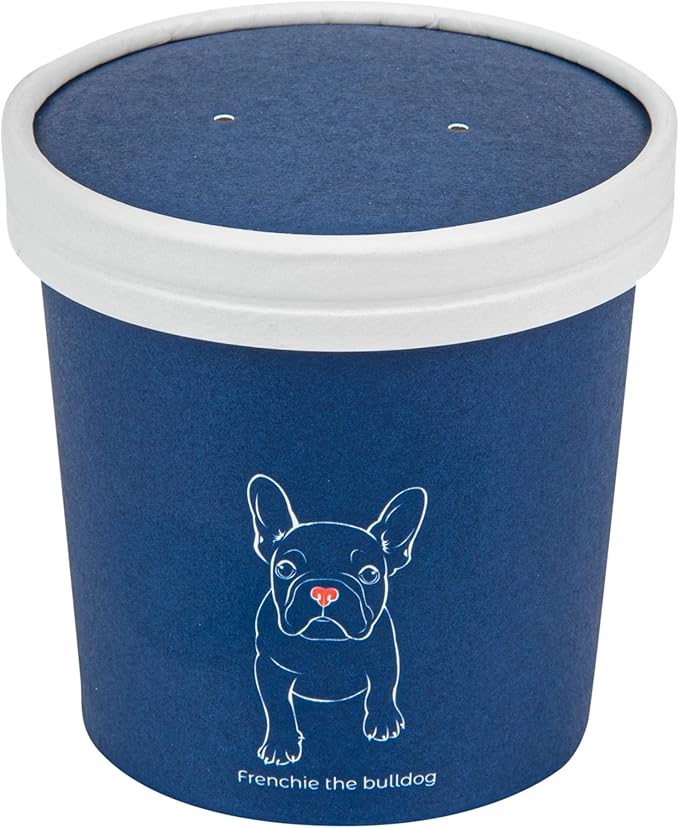 Restaurantware Bio Tek Blue Paper Soup Container Lids, 200 Disposable, 12 Ounce, Round, Modern Style, Airtight, Sold Separately