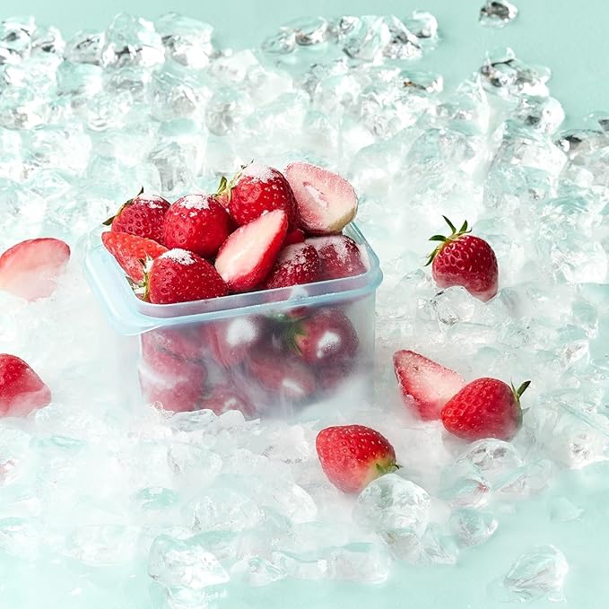 LocknLock Freezer Fit Plastic Freezer Containers | Airtight Stackable Food Storage for Meal Prep | Microwave & Dishwasher Safe | BPA Free Freezer Container with Lid, 750ml