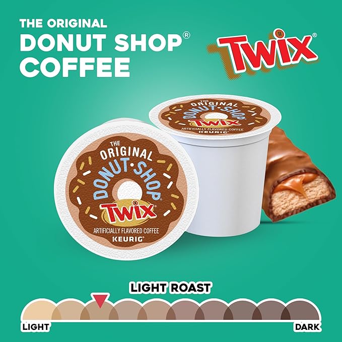 The Original Donut Shop TWIX Coffee, Keurig Single Serve K-Cup Pods, 60 Count, (6 Packs of 10)