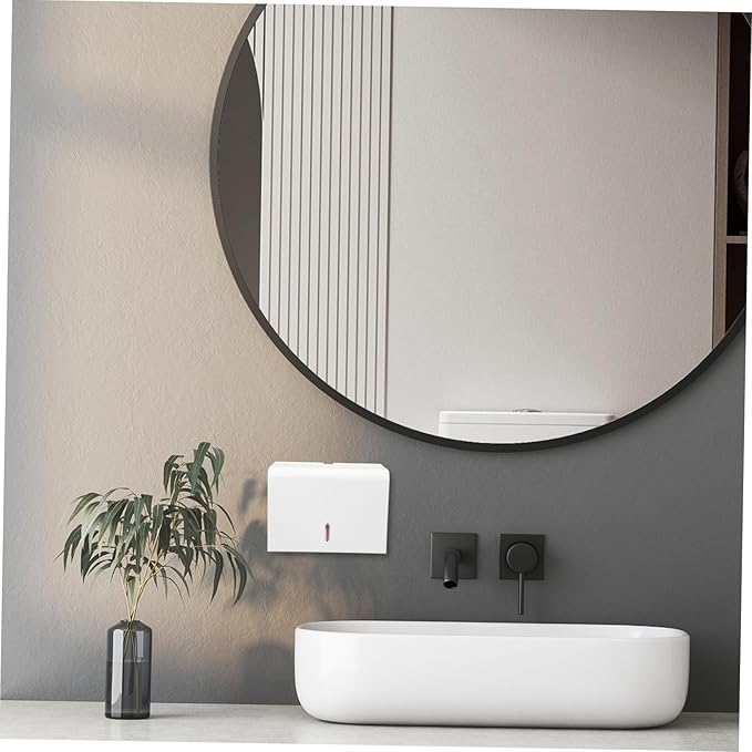 GANAZONO Commercial Waterproof Wall-Mounted Paper Towel Dispenser for Bathroom Kitchen Touchless Hand Towel Holder No Drilling Required Easy Install