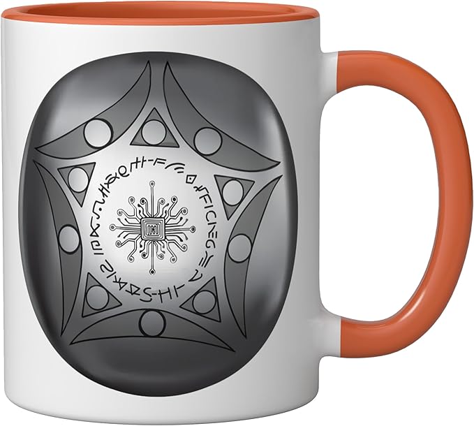Buga Sphere Columbia UFO Ceramic Mug, Orange/White