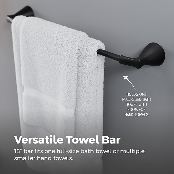 Pfister Willa Bath Towel Bar for Bathroom, 24-Inch, Wall-Mounted, Screw-in, Brushed Gold Finish, BTBWLL2BG