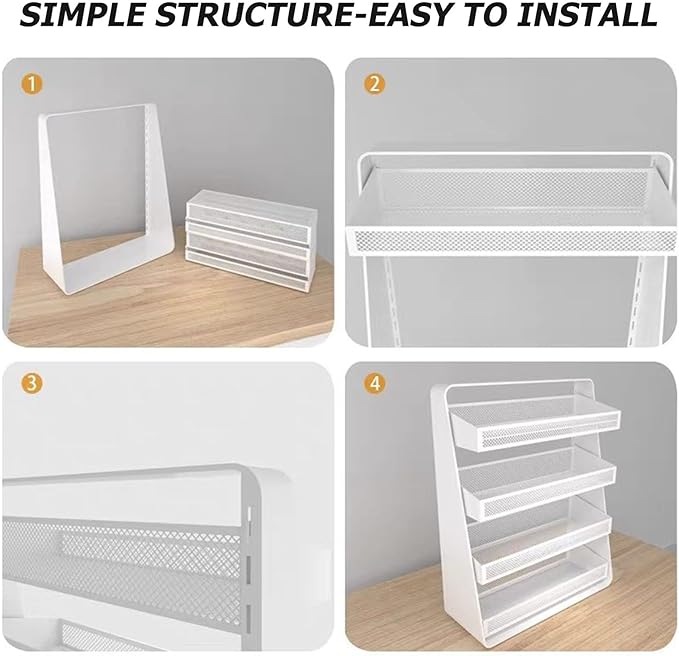 3-Tier Candy Display Rack Snack Holder, Multifunctional Counter Snack Organizer Chip Holder, Adjustable Metal Shelf Cupcake Display Stand, for Party/Kitchen/Stores/Office