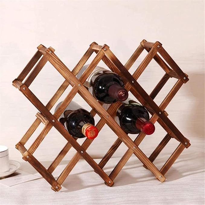 Wooden Red Wine Rack 3/10 Bottle Holder Mount Kitchen Bar Display Shelf Folding Wood Wine Rack Drink Bottle Holders Interesting Life