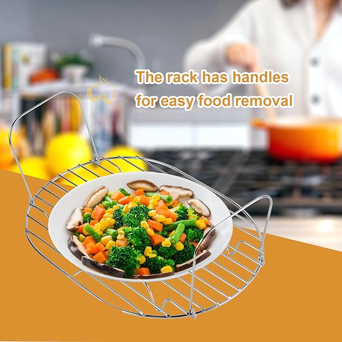 Steam and Roast Rack Compatible with Ninja Foodi Possible Cooker Pro 8.5 Qt MC1000 MC1001 MC1010 Series, Stainless Steel Possible Cooker Accessories for Slow Cooker Crock Pot