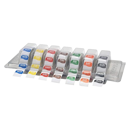 DayMark Safety Systems Day of The Week 1" Octagon Removable Labels, MON-Sun, Label Dispenser Included (7,000 Labels)