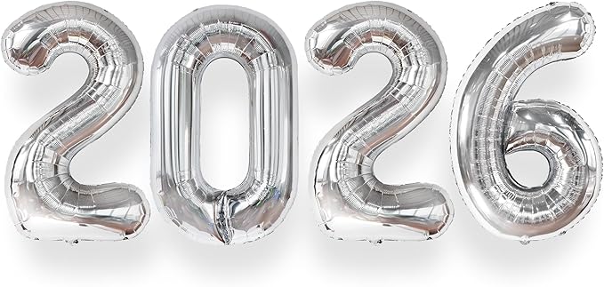 Silver Graduation Decorations 2026 | Giant, 42 Inch, Foil 2026 Graduation Balloons Class of 2026 Decorations | 2026 Balloons Number, Graduation Party Decorations | Prom Decorations 2026, Katchon