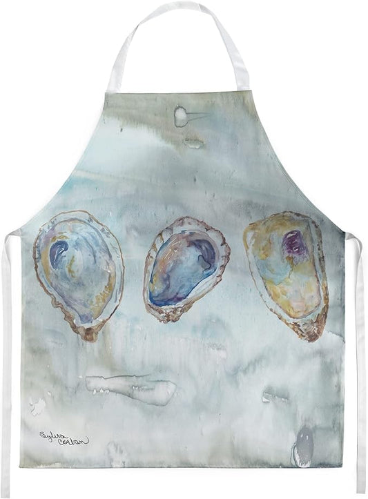 Caroline's Treasures SC2001APRON Oysters Watercolor Apron Cooking Kitchen Server Baking Crafts Gardening for Adult Women Men, Unisex, Large, Multicolor