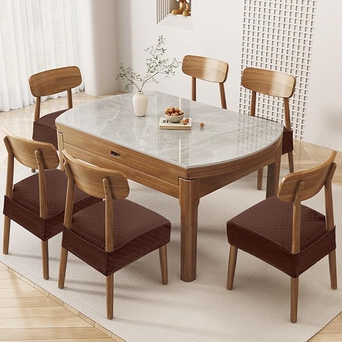 Genina Waterproof Seat Covers for Chairs Seat Covers for Dining Room Chair Slipcovers Kitchen Chair Covers Dining Chair Covers