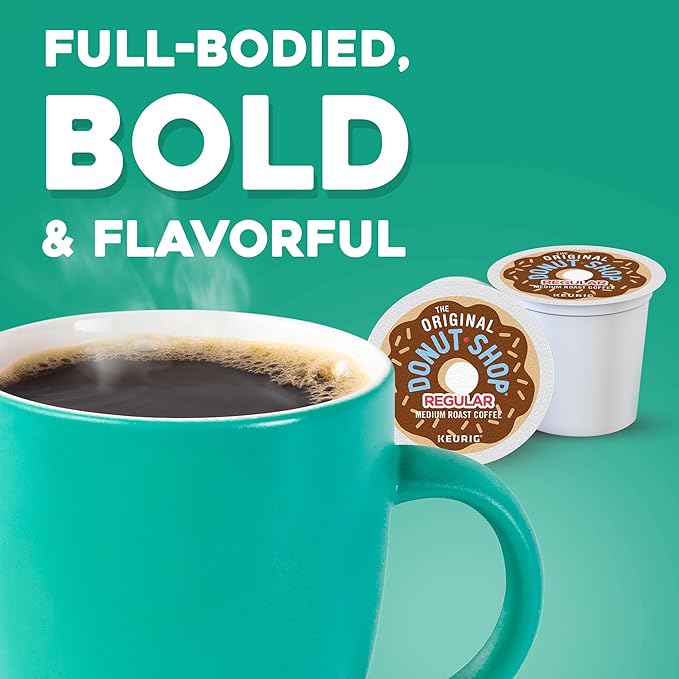 The Original Donut Shop Regular Keurig Single-Serve K-Cup Pods, Medium Roast Coffee, 48 Count, Pack of 4