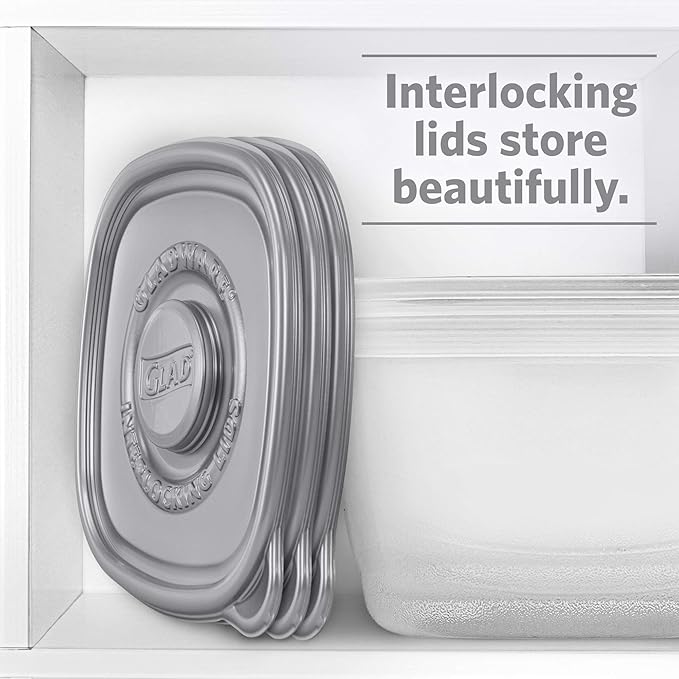 Glad GladWare Home Mini Round Food Storage Containers - Small Meal Container Holds up to 4 Ounces of Food - Lock Tight Seal, 8 Count