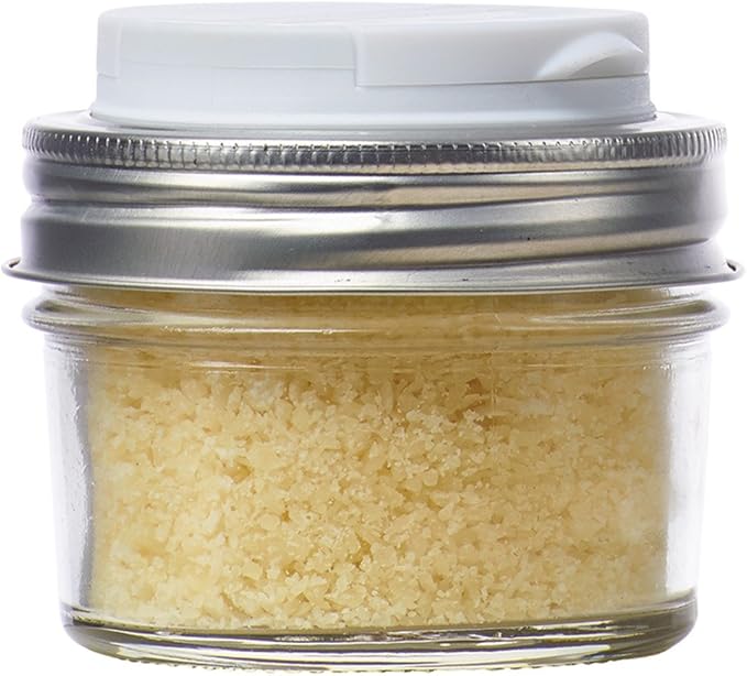 Jarware Spice Lids for Regular Mouth Mason Jars, Set of 2, Black and White