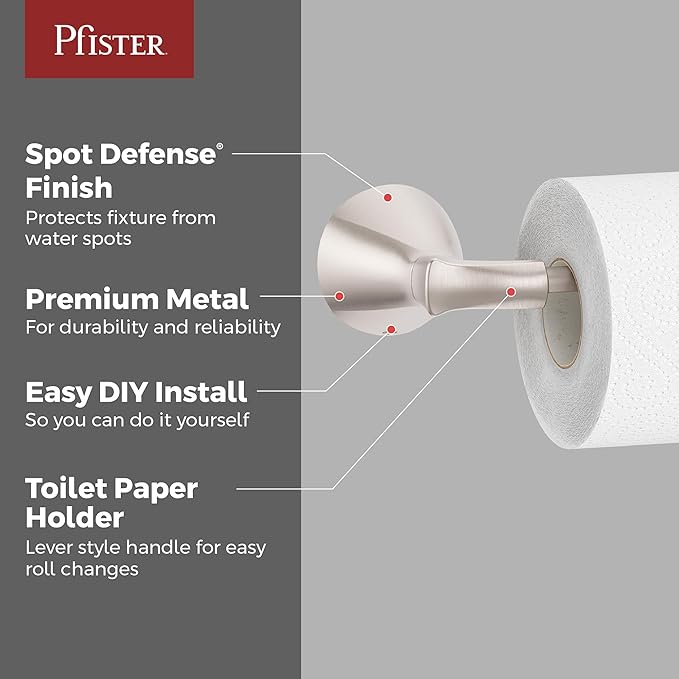 Pfister Willa Towel Ring, Hand Towel Holder for Bathroom, Wall-Mounted, Screw-in, Matte Black Finish, BRBWLL0B