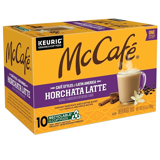McCafe Cafe Styles of Latin America Horchata Latte, Keurig Single Serve K-Cup Coffee Pods, 10 Count (Pack of 6)