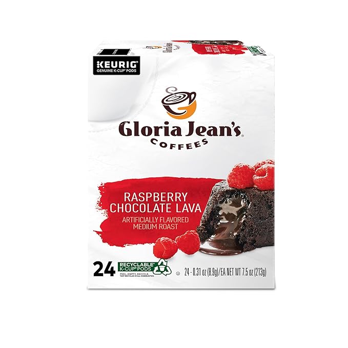 Gloria Jean's Raspberry Chocolate Lava Keurig Single-Serve K-Cup Pods, Medium Roast Coffee, 96 Count