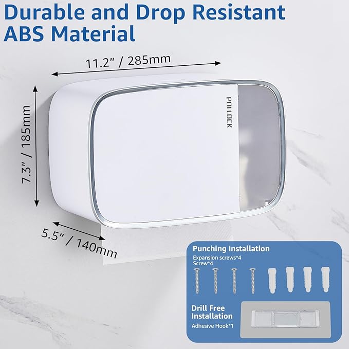 Paper Towel Dispenser Holder Wall Mount,Commercial Paper Towel Dispenser Multi-fold Trifold C Fold,Hand Towel Holder,Paper Roll Napkin Tissue Dispenser,Paper Towel Holder for Bathroom Kitchen