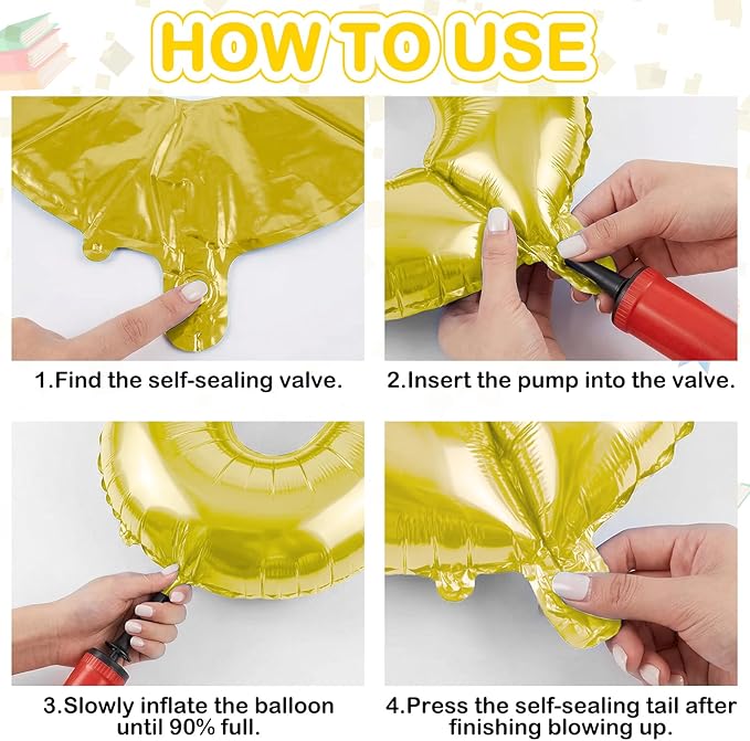 Prom 2026 Balloons Banner, 16 inch Gold letter Balloons Prom 2026 Sign Decoration with Gold Star Balloon for Class of 2026 Congrats Grad Party Birthday Retirement High School Graduation Party Supplies