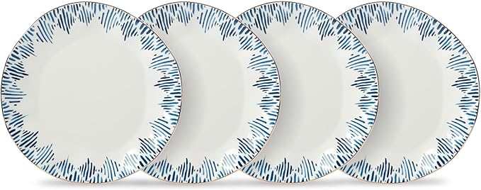 Lenox Blue Bay 4-Piece Set Dinner Plates, 6.45 LB, White