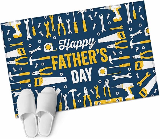 Father's Day Rectangle Rug 2x3 ft Hand Tools Workshop Equipment Soft Area Rug for Living Room Washable Non-Slip Carpet Indoor Mat for Bedroom Dining Room Holiday Decor