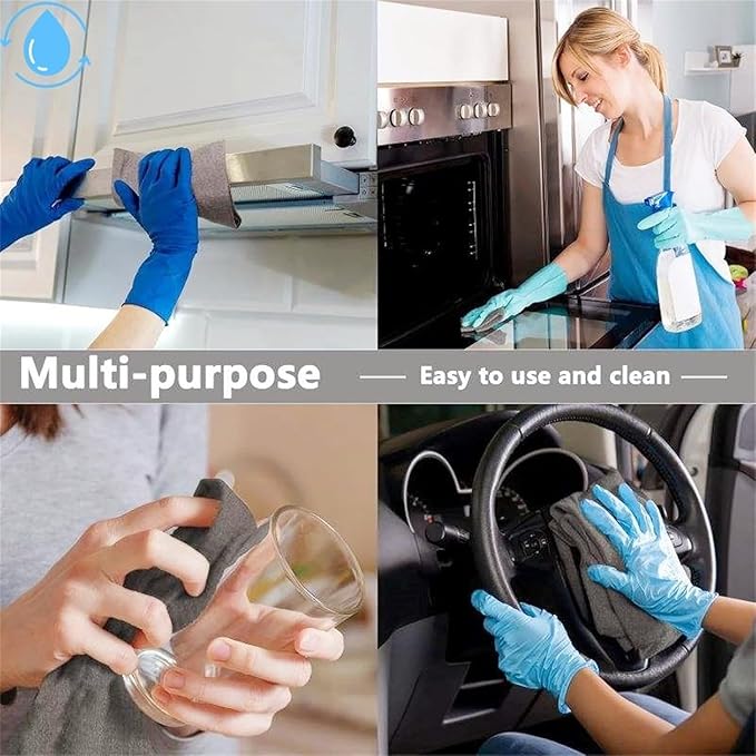 10 Pack Thickened Magic Cleaning Cloth for Stainless Steel, Thickened Dual-Sided Magic Cleaning Cloth, For Streak Free Cleaning, Glass, Windows, Kitchen Appliances, Reusable Absorbent Towels (10PC)