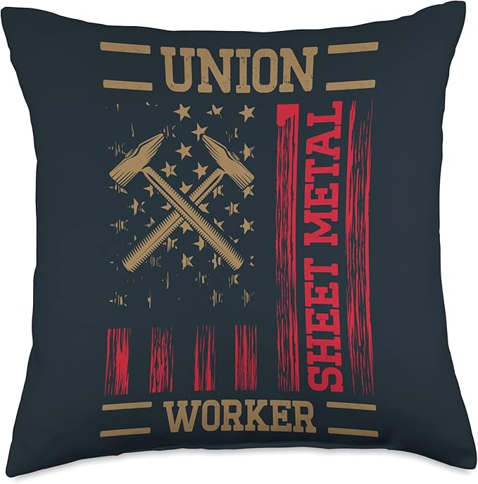 Journeyman Sheet Metal Worker Union Sheet Metal Worker Throw Pillow
