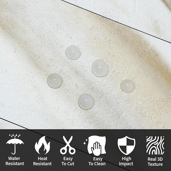 AULIGET 4-Piece Calacatta Gold Marble Look Peel and Stick Backsplash Wall Tiles, 3" x 6" Faxu Stone PVC Stick on Tile for Backsplash Kitchen, Bathroom, Laundry Room, Camper, Fireplace