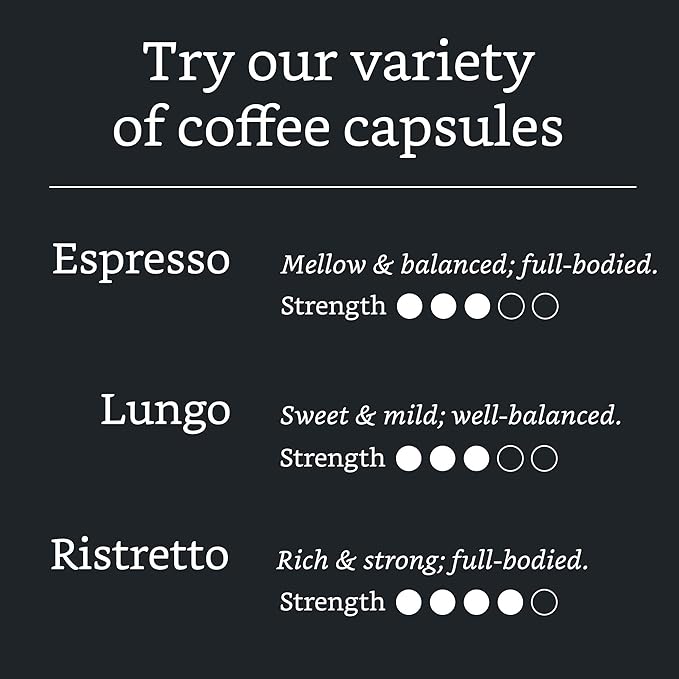 Amazon Brand - Solimo Lungo Capsules, Compatible with Nespresso Original Brewers, Medium Roast, 50 Count (Pack of 1)