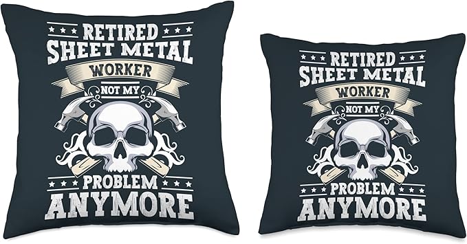 Union Sheet Metal Worker Retired Sheet Metal Worker Throw Pillow