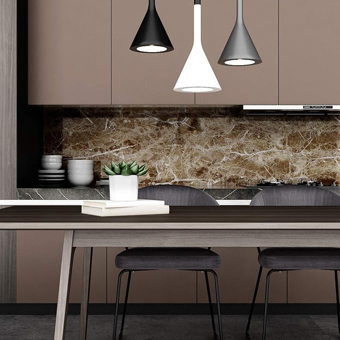 Livelynine Marble Countertop Contact Paper 15.8x394 Marble Peel and Stick Countertops Waterproof Renter Friendly Counter Top Vinyl Wrap Kitchen Wallpaper Self Adhesive Covers Desk Cover Table Sticker