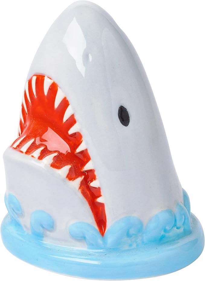 Silver Buffalo Jaws Shark Breach and Orca 2pc Ceramic Salt and Pepper Shaker