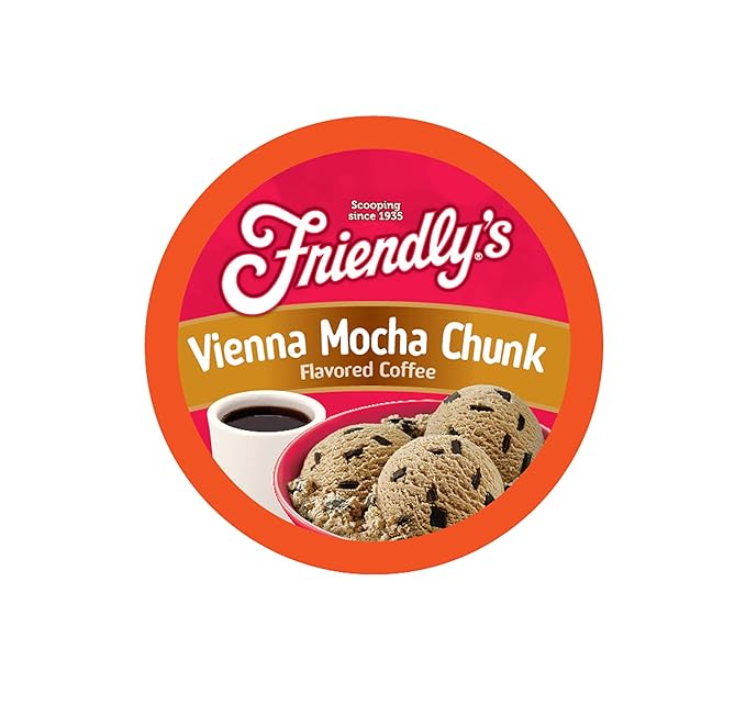 Friendly's Ice Cream Flavored Mocha Coffee Pods for Keurig K Cup Brewers, Vienna Mocha Chunk, 40 Count (Pack of 1)