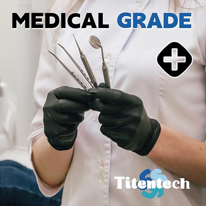 Disposable Nitrile Exam Gloves Black Cooking Gloves Disposable Food Safe 3mil 100PCS/BOX
