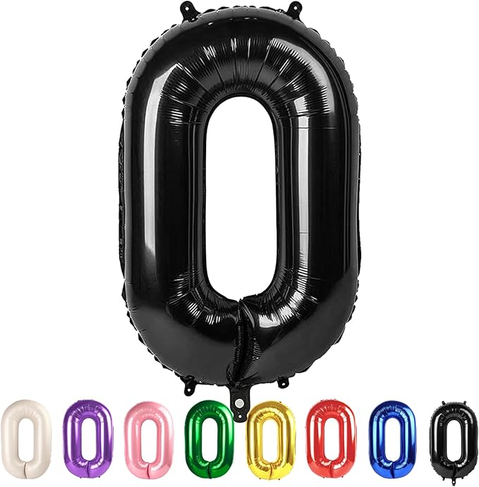 Number 0 Balloons Black Party Decorations for Women Men, 40 In Big Balloons for Engagement, Wedding, Celebration Party, Graduations, Photo Shoot