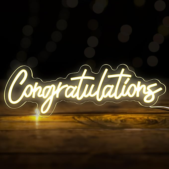 Graduation Decorations 2026 | Congratulations Neon Light Sign | Congratulations Light Up Sign | Graduation Decorative Lights | Backdrop for Grad Decorations Class of 2026, KatchOn