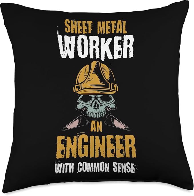 Sheet Metal Worker Gift! Sheet Metal Worker Throw Pillow, 18x18, Multicolor