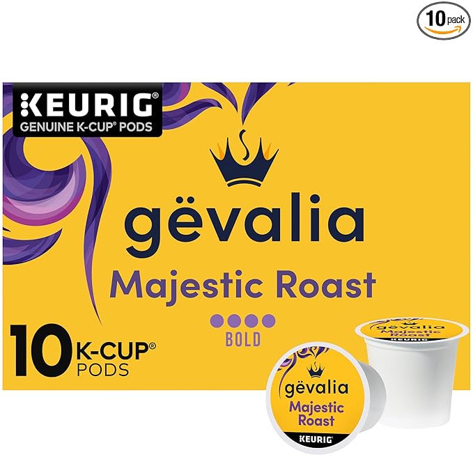 Gevalia Majestic Roast Bold Roast K‐Cup Coffee Pods, 10 ct Box