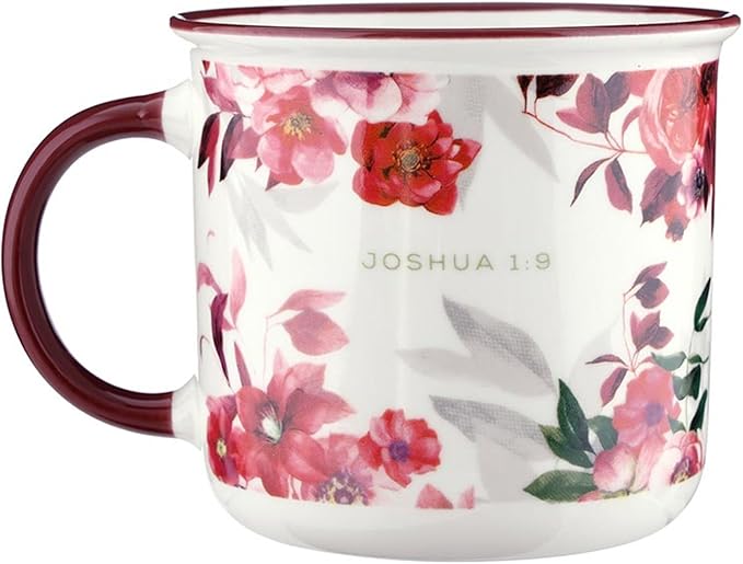 Faithworks Christian Gifts - Inspirational Gift for Mom/Sister/Grandma Ceramic Coffee Mug/Cup, Holds 13.5 Fluid Ounces, Strong & Courageous