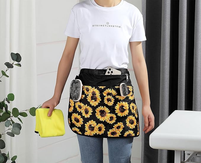 Bafelia Waterproof Cleaning Apron with 7 Pockets, Cleaning Supplies for Housekeeping, Lightweight and Durable Maid Apron