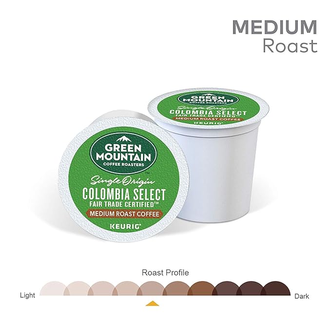 Green Mountain Coffee Roasters Colombia Select, Single-Serve Keurig K-Cup Pods, Medium Roast Coffee, 24 Count (Pack of 2)