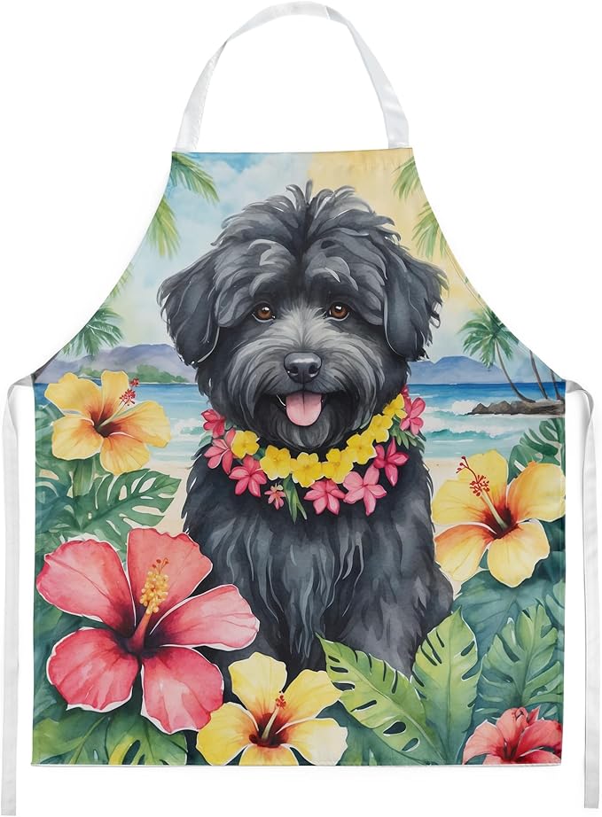 Caroline's Treasures Puli Luau Apron Cooking Kitchen Server Baking Crafts Gardening for Adult Women Men, Unisex, Large, Multicolor