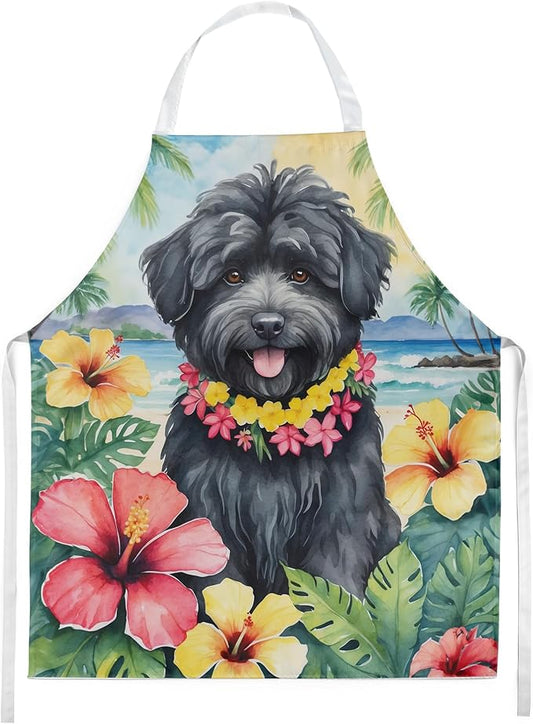 Caroline's Treasures Puli Luau Apron Cooking Kitchen Server Baking Crafts Gardening for Adult Women Men, Unisex, Large, Multicolor