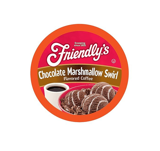 Friendly's Ice Cream Coffee Pods for Keurig K Cup Brewers, Flavored Coffee, Chocolate Marshmallow Swirl, 40 Count (Pack of 1)