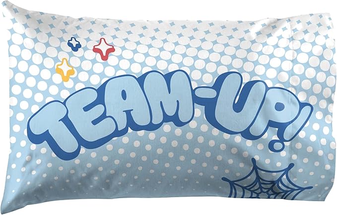 Jay Franco Kids Sheet Set with Fitted, Flat Sheets & Pillow Cover - Ultra-Soft Bedding with Pillowcase for Room Decor, Multi - Spidey & Friends, 3 Piece Twin
