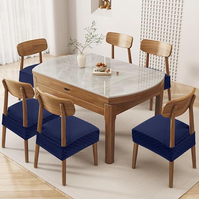 Genina Waterproof Seat Covers for Chairs Seat Covers for Dining Room Chair Slipcovers Kitchen Chair Covers Dining Chair Covers