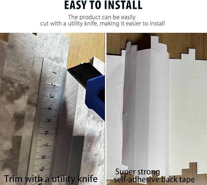 10-Sheet Peel and Stick Backsplash Tile, PVC Mixed Meta,l Stick on Kitchen, Bathroom Vanities, Fireplace Décor, Laundry Table(11.2" X 12.7") (10, Darken Coffee+Frosted Grey)