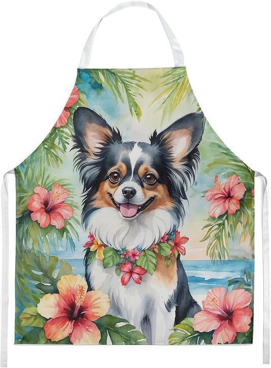 Caroline's Treasures Papillon Luau Apron Cooking Kitchen Server Baking Crafts Gardening for Adult Women Men, Unisex, Large, Multicolor