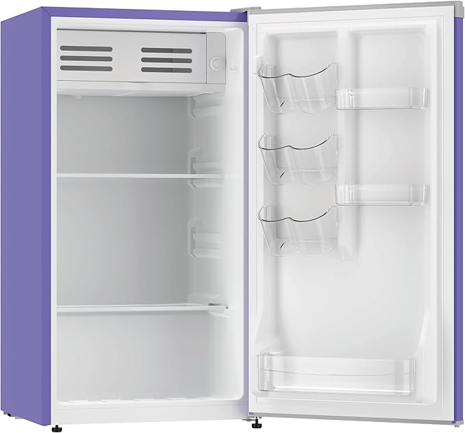 ARCTIC CHEF Mini Refrigerator-Freezer Compartment-Adjustable Thermostat Control-Reversible Doors-Ideal for Dorm, Office, RV, Garage, Apartment-PURPLE, 3.2 CU.FT