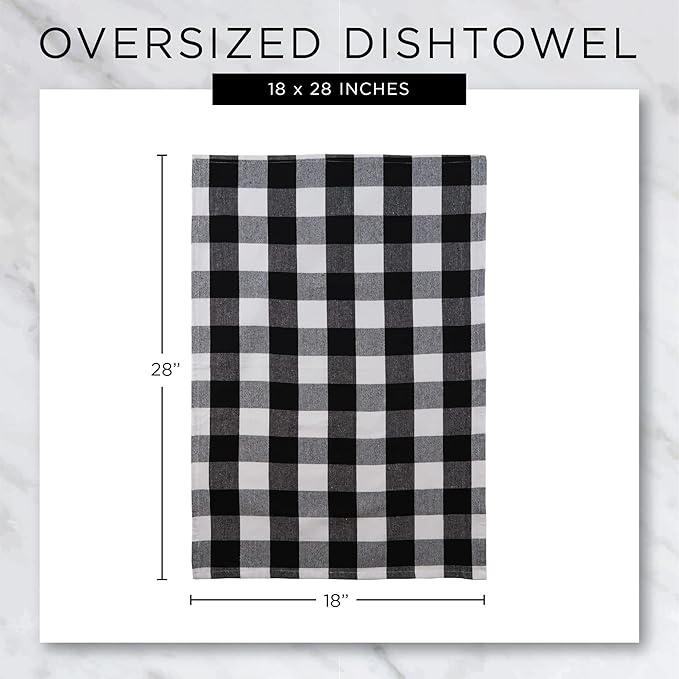 DII Holiday Kitchen Towel Set, Christmas Tea Towels for Baking, Cooking & Entertaining 18x28, Naughty/Nice, 2 Piece