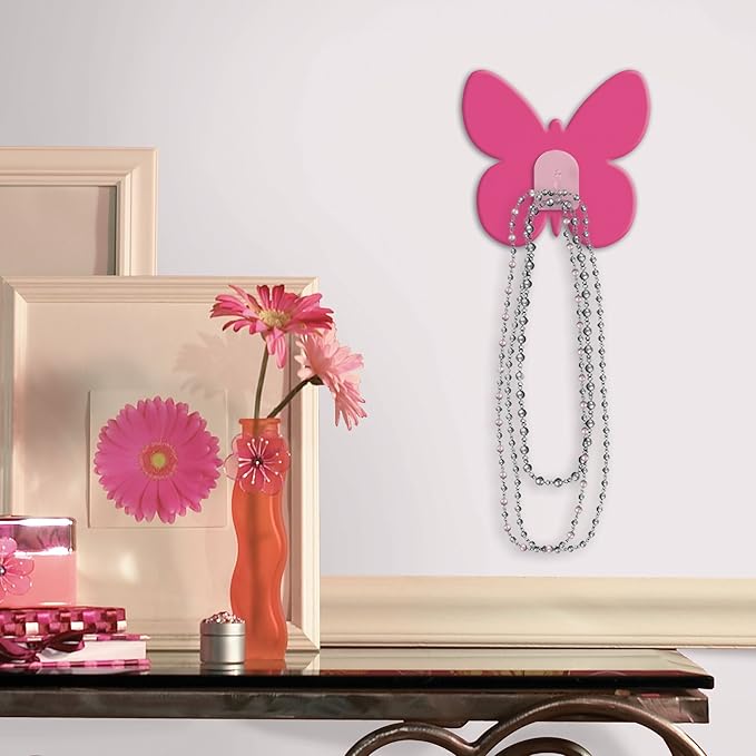 RoomMates RMK2229HK Bright Pink Butterfly Magic Hook