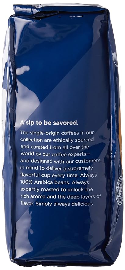 Amazon Fresh, Rwanda Whole Bean Coffee, Light Roast, 12 Ounce